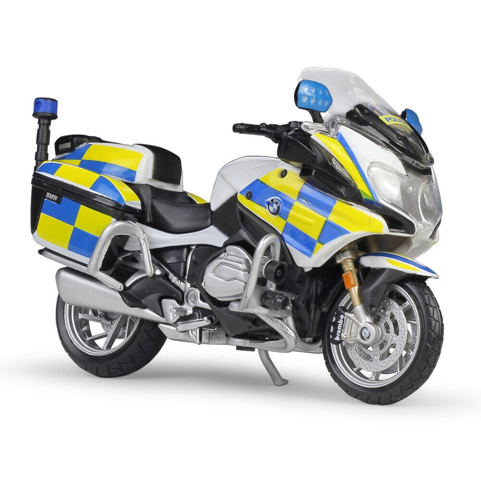 BMW R1200 RT (British Police) Motorcycle [1:18 scale in Blue and Yellow]