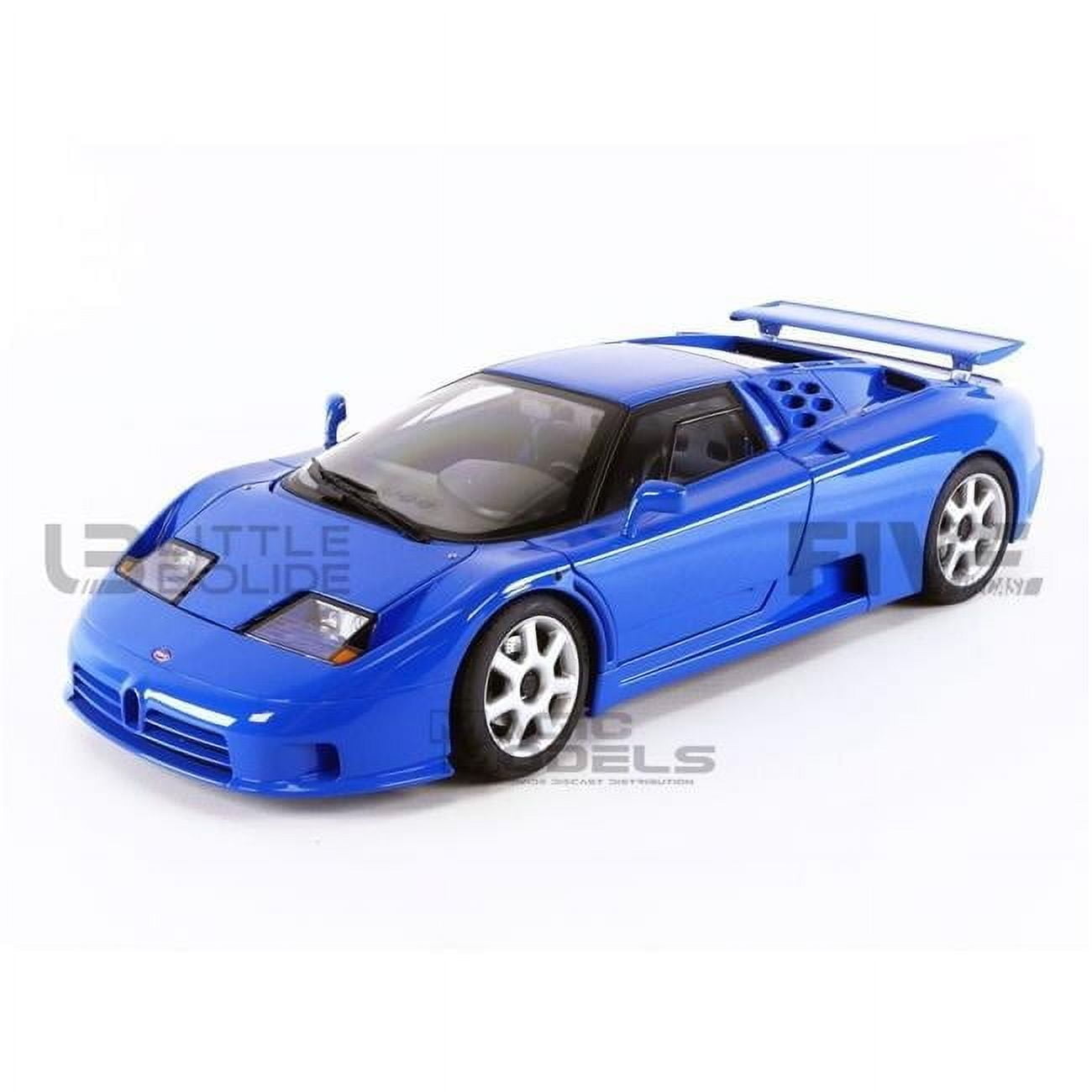 Bugatti EB110 SS Super Sport French Racing Blue with Silver Wheels 1/18 Model Car by Autoart