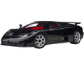 Bugatti EB110 SS Super Sport Nero Vernice Black with Red Interior and Silver Wheels 1/18 Model Car by Autoart
