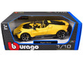 Bugatti Mistral Yellow with Carbon Accents 1/18 Die Cast Model Car by Bburago
