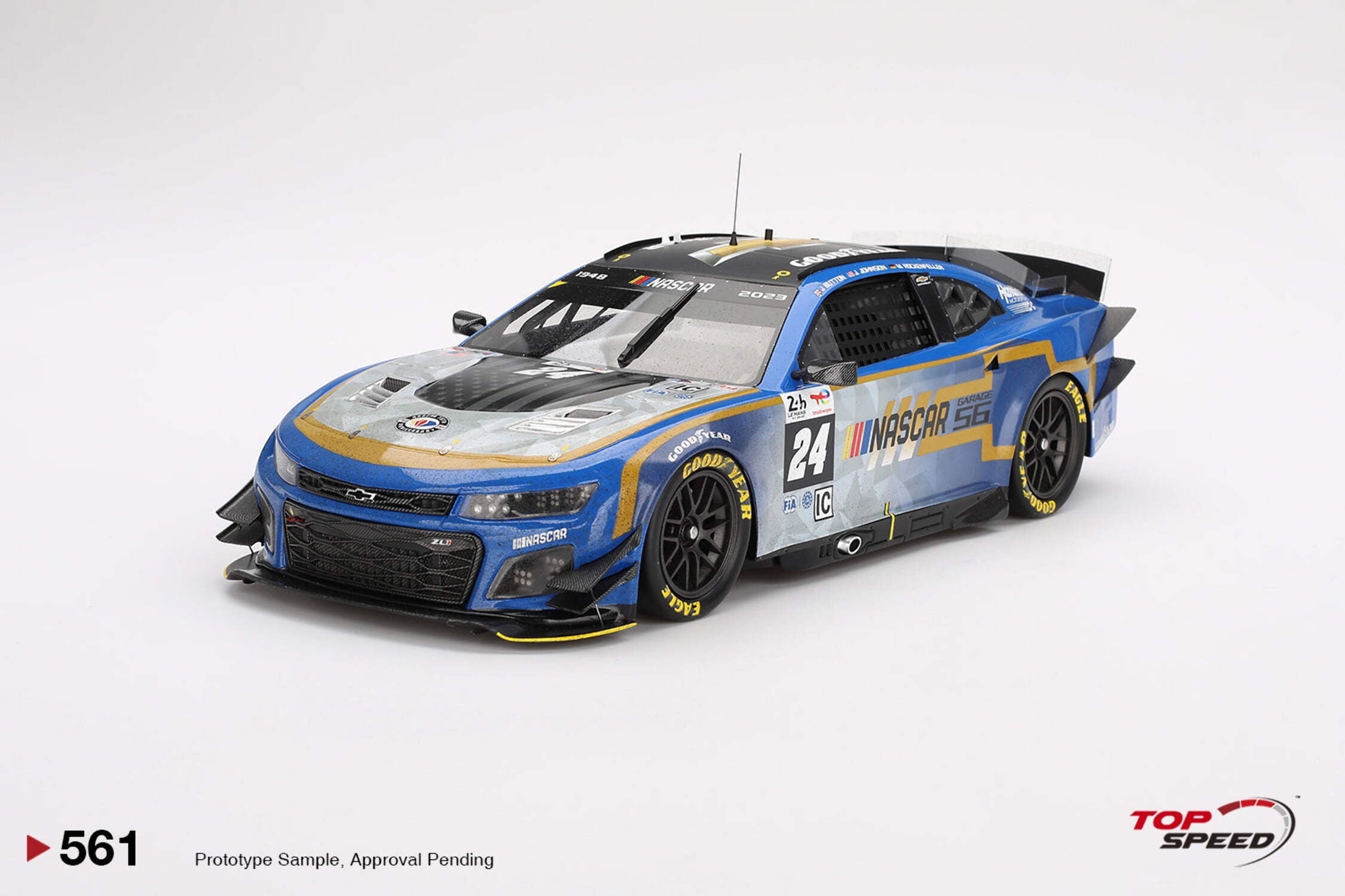 Chevrolet Camaro ZL1 #24 (Weathered Version) "Hendrick Motorsports" Innovative "24 Hrs Le Mans" 2023 1/18 Model Car by Top Speed