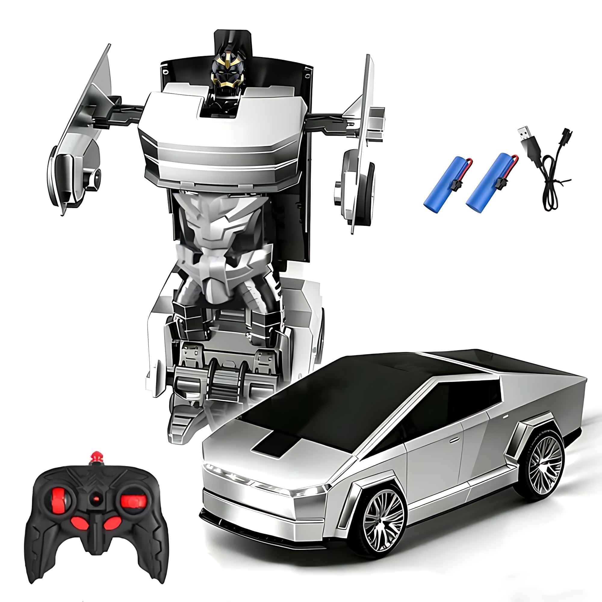 Spider Remote Controls Car, 1:18 Scale Transformer Robot Toy with 2.4GHz One-Button Deformation and 360° Rotation, RC Vehicle Gift for Boys Ages 3-12