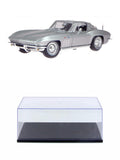 Diecast Car w/Display Case - 1965 Chevy Corvette, Silver - Maisto 31640SV - 1/18 scale Diecast Model Toy Car