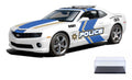 Diecast Car w/Display Case - Chevy Camaro SS RS Police Car, White - Maisto 31161 - 1/18 Scale Diecast Model Toy Car