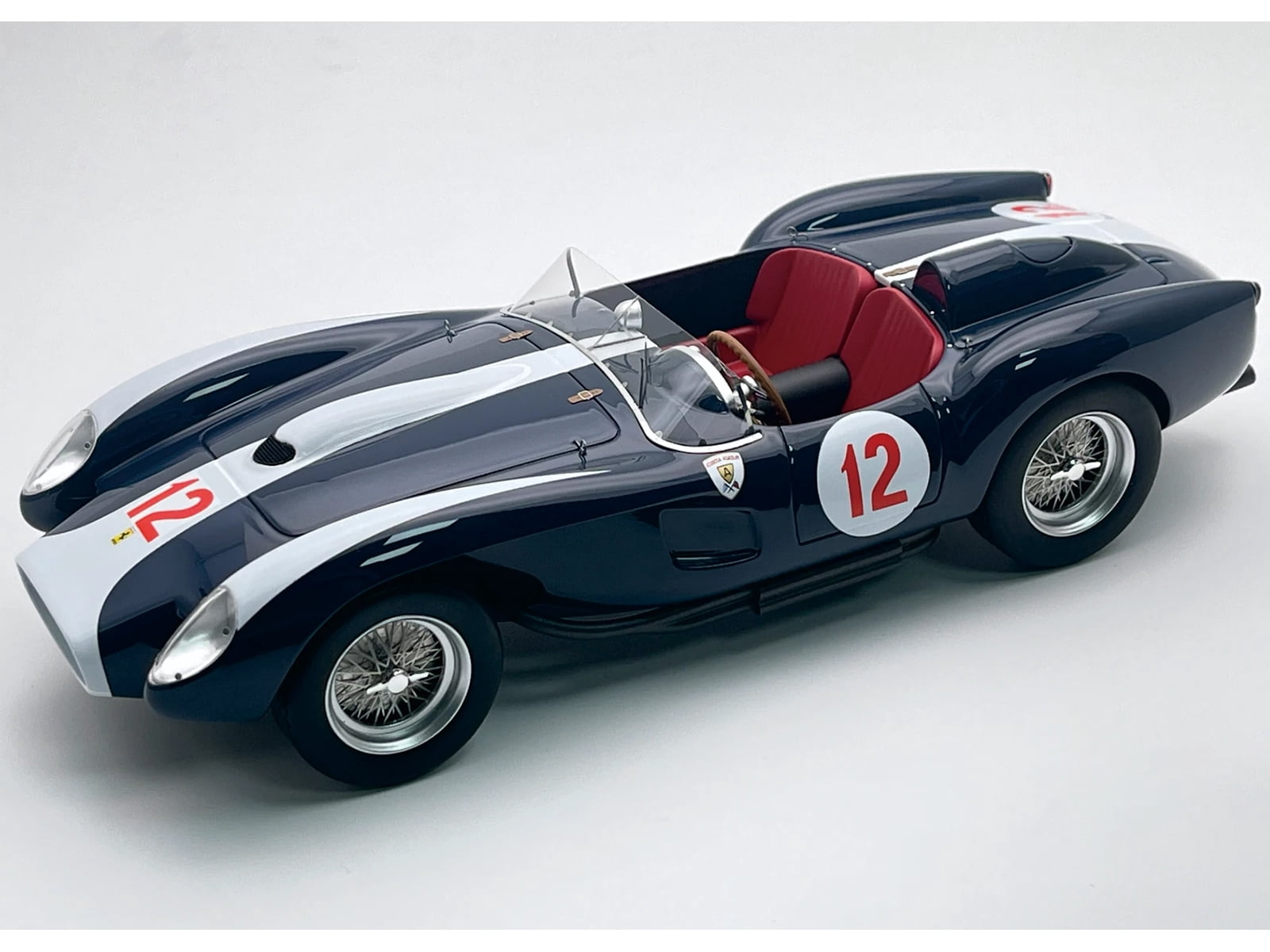 Ferrari 250 TR Pontoon-Fender #12 "Team Askolin" 3rd Place "Elaintarhanajo" (1958) w/Case 1/18 Model Car by Tecnomodel.