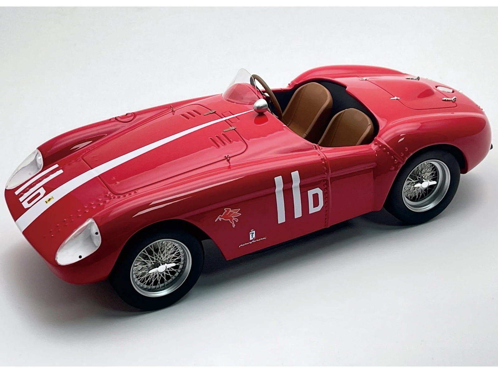 Ferrari 500 Mondial #11 "Pebble Beach" (1956) "Mythos Series" with Display Case Ltd Ed 1/18 Model Car by Tecnomodel.