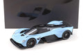 2023 Aston Martin Valkyrie Light Blue with Black Top 1/18 Model Car by GT Spirit