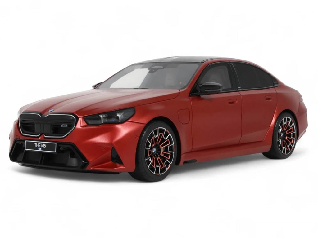 2025 BMW M5 (G90) Pebble Beach Edition Fire Orange Metallic with Black Top 1/18 Model Car by GT Spirit
