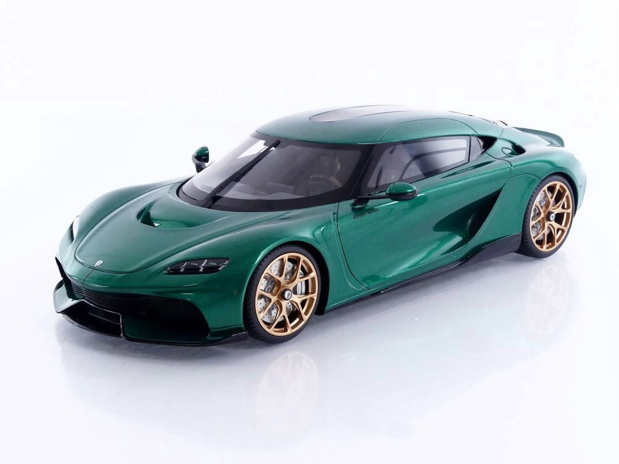 2024 Koenigsegg Gemera Racing Green Metallic 1/18 Model Car by GT Spirit