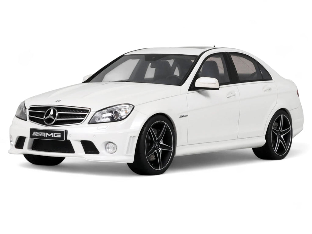 2007 Mercedes-Benz C63 AMG Diamond White 1/18 Model Car by GT Spirit