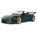 2024 Porsche 911 (997) Old & New Tokyo Auto Salon Cabriolet Dark Green Metallic with Orange Interior 1/18 Model Car by GT Spirit