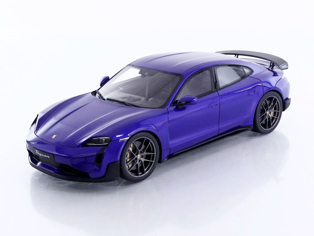 2023 Porsche Taycan Turbo GT Purple Sky Metallic 1/18 Model Car by GT Spirit