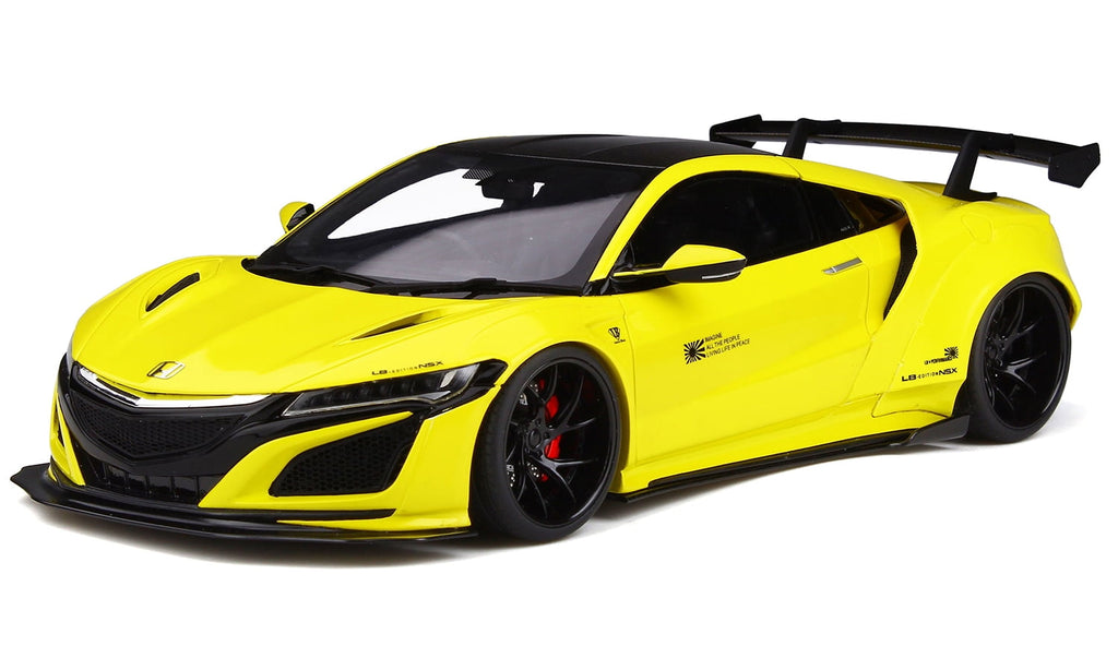 Honda NSX Custom LB Works Yellow with Black Top Limited Edition to 500 pieces 1/18 Model Car by GT Spirit for Kyosho