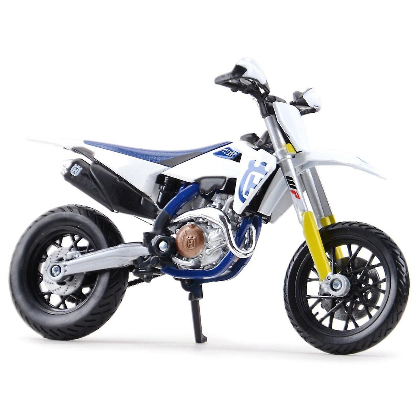 Husqvarna FS 450 Supermoto Motorcycle [1:18 scale in White/Blue]