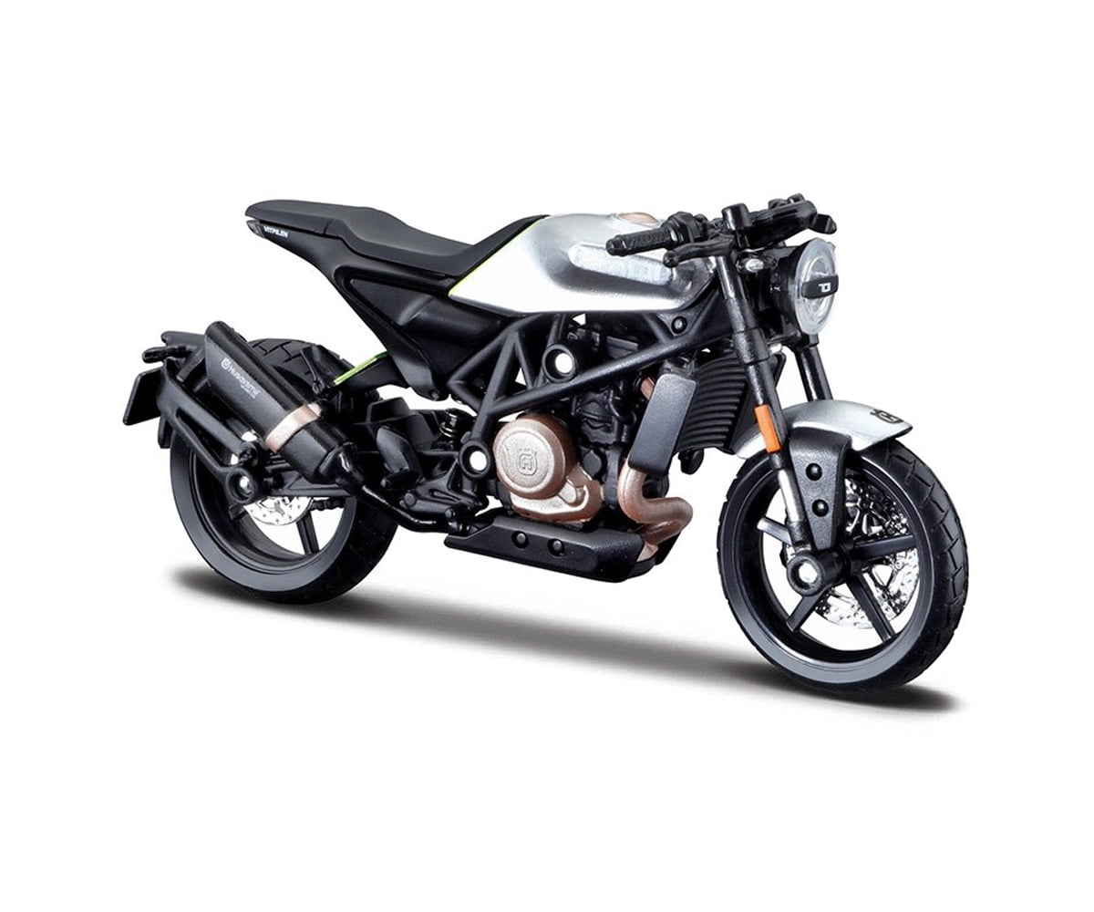 Husqvarna Vitpilen 701 Motorcycle [1:18 scale in Silver and Black]