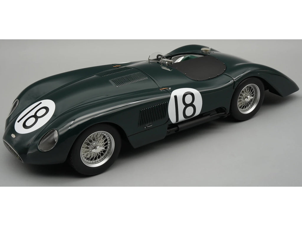 Jaguar C-Type Longtail #18 "24 Hours of Le Mans" (1952) "Mythos Series" with Display Case 1/18 Model Car by Tecnomodel