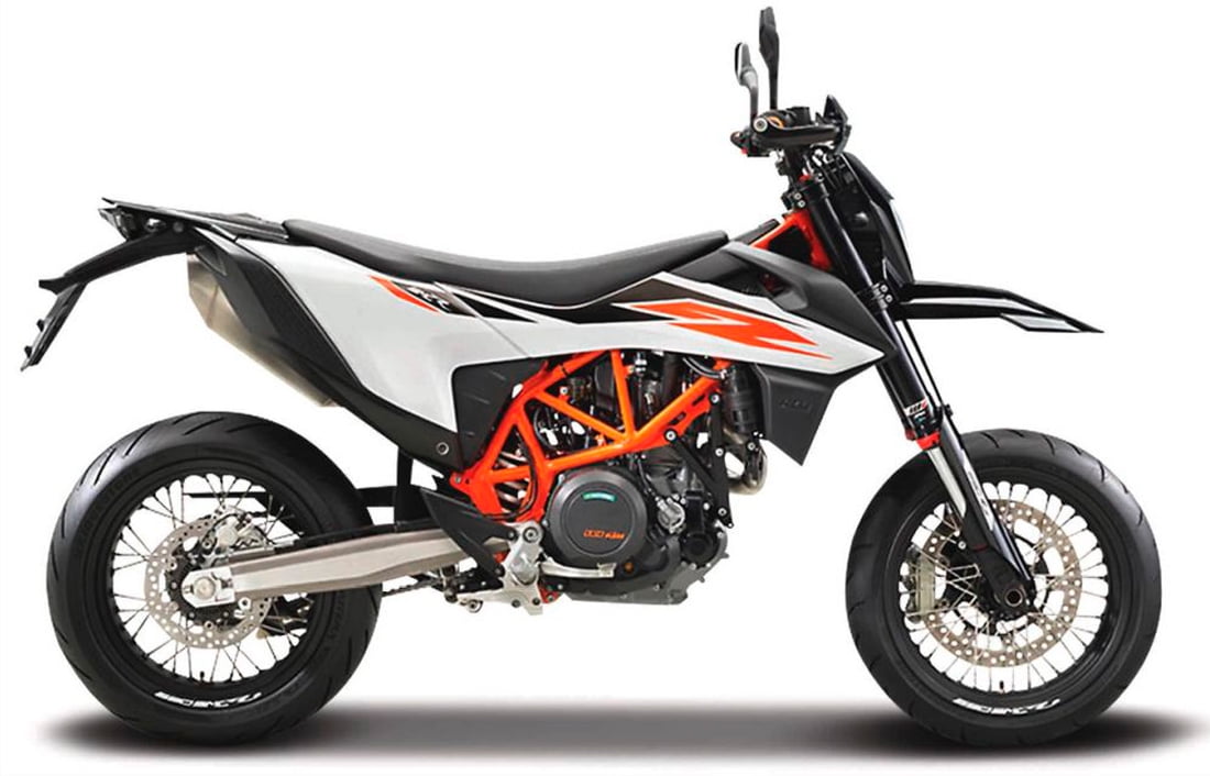 KTM 690 SMC R Diecast Model 1:18 scale White/Orange Maisto