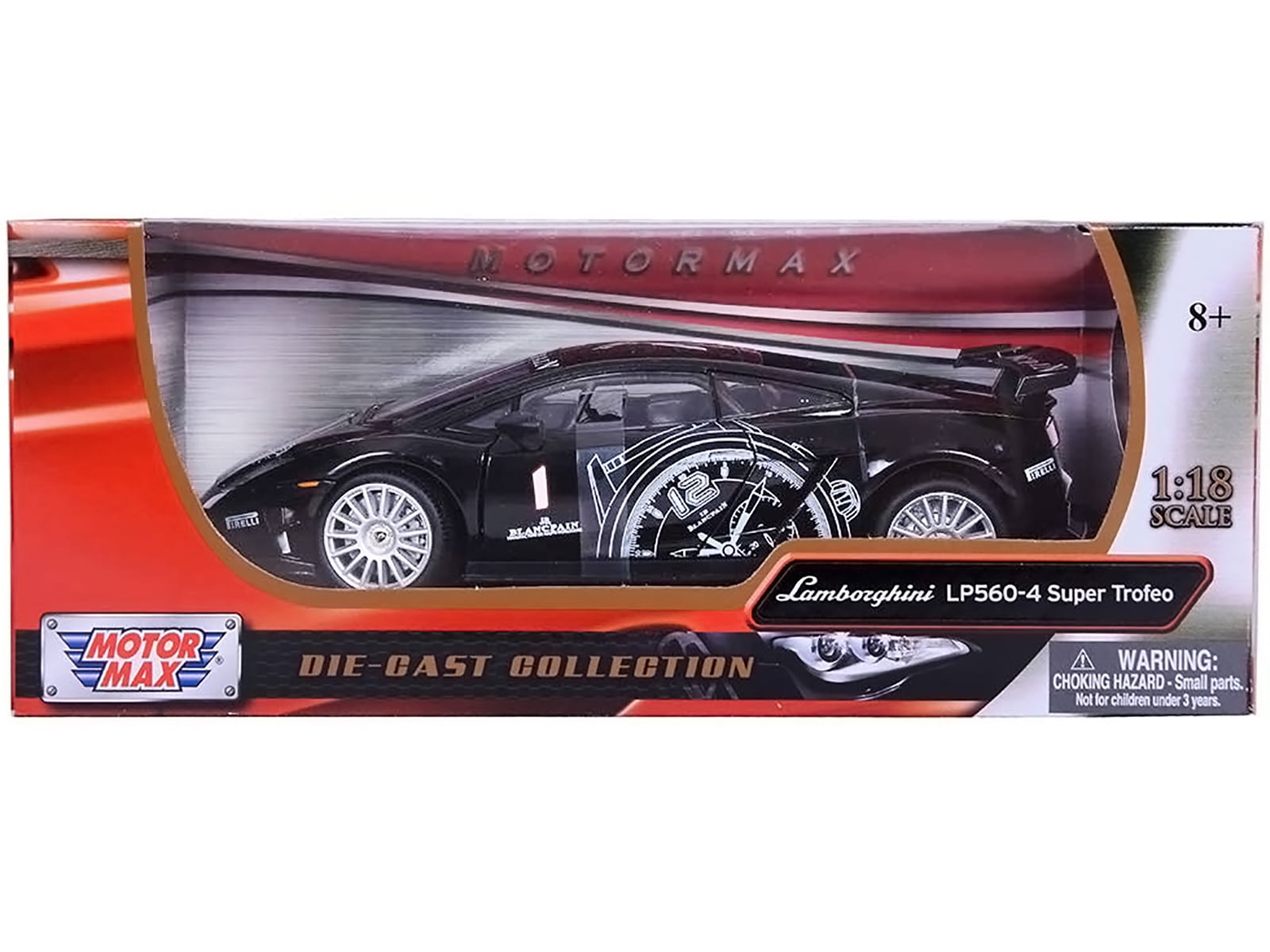 Lamborghini Gallardo LP560-4 Super Trofeo Black 1/18 Diecast Model Car by Motormax