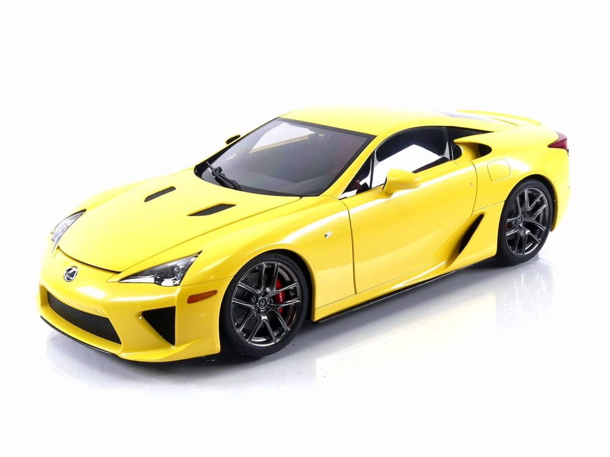 Lexus LFA Pearl Yellow with Red and Black Interior 1/18 Model Car by Autoart