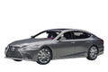 Lexus LS500h Manganese Luster Gray Metallic with Crimson and Black Interior 1/18 Model Car by Autoart