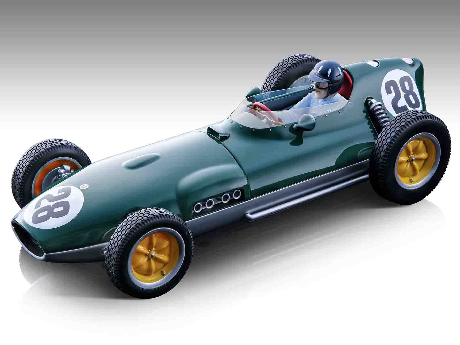 Lotus 16 #28 Graham Hill "F1 British GP" (1959) with Driver Figure "Mythos Series" Ltd Ed to 70 pcs 1/18 Model Car by Tecnomodel