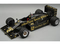 Lotus 94T #12 "John Player Special Team Lotus" 3rd Place F1 "European GP" (1983) with Case 1/18 Model Car by Tecnomodel
