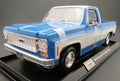 1974 Chevrolet C10 Cheyenne Super Pickup Truck Blue and White "Special Edition" Series 1/18 Diecast Model Car by Maisto