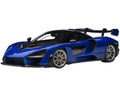McLaren Senna Trophy Kyanos Blue and Black with Carbon Accents 1/18 Model Car by Autoart
