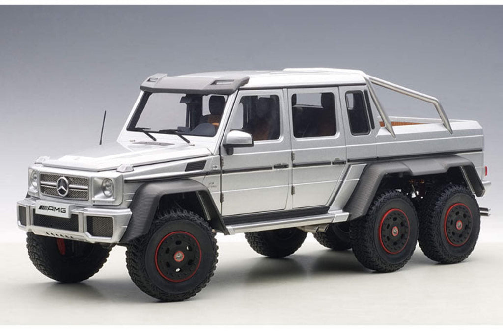 Mercedes G63 AMG 6X6 Silver 1/18 Model Car by Autoart