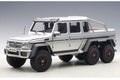Mercedes G63 AMG 6X6 Silver 1/18 Model Car by Autoart