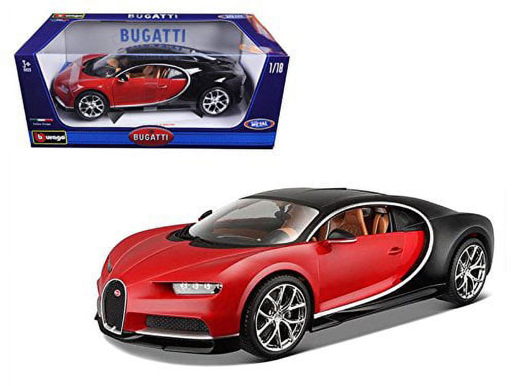 NEW 1:18 BBURAGO COLLECTION - RED BUGATTI CHIRON Diecast Model Car By Bburago