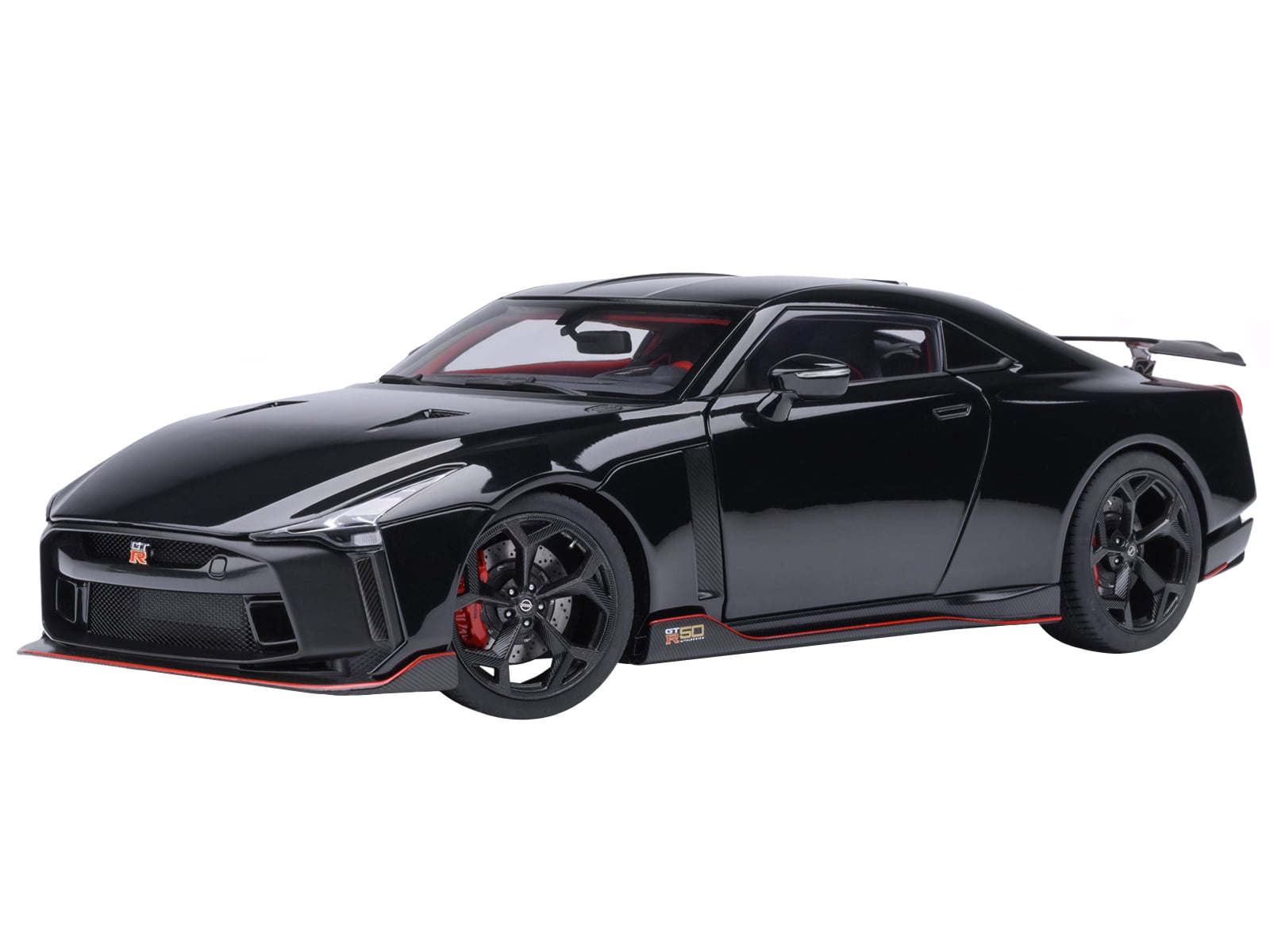 Nissan GT-R50 By ItalDesign Black and Matt Black 1/18 Model Car by Autoart