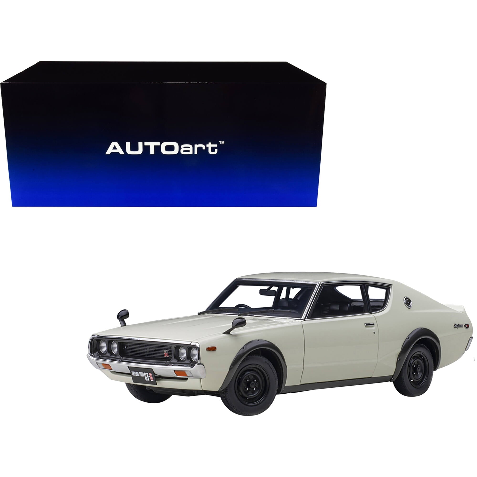 Nissan Skyline 2000GT-R (KPGC110) RHD (Right Hand Drive) White 1/18 Model Car by Autoart