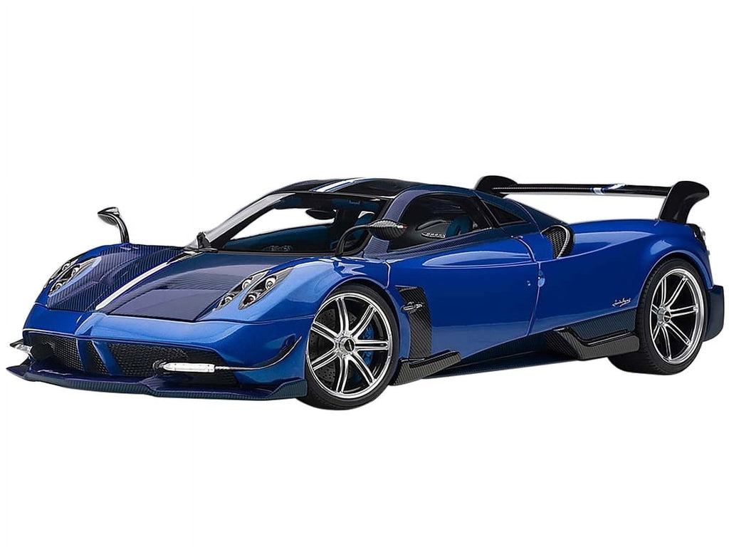 Pagani Huayra BC Blu Francia / Candy Blue Metallic with Carbon Accents 1/18 Model Car by Autoart