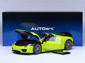 Porsche 918 Spyder "Weissach Package" Acid Green 1/18 Model Car by Autoart