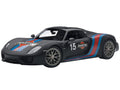 Porsche 918 Spyder Weissach Package Black/ Martini Livery #15 1/18 Model Car by Autoart