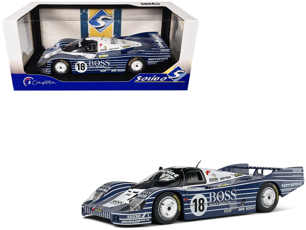 Solido Porsche 956LH Diecast Model Car 1:18 Scale 1983 Le Mans #18 Black