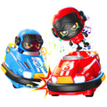 Remote Control Bumper Cars for Kids, 2 pack RC Battle Bumpers with Ejecting Figures, Light and Sound, Toys for Boys and Girls Ages 3+