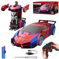 Remote Control Car Spider 2-in-1 Transforming Robot Toy, 1:18 Scale 2.4GHz RC Vehicle with 360° Rotation and LED Lights, Gift for Boys Ages 3-12