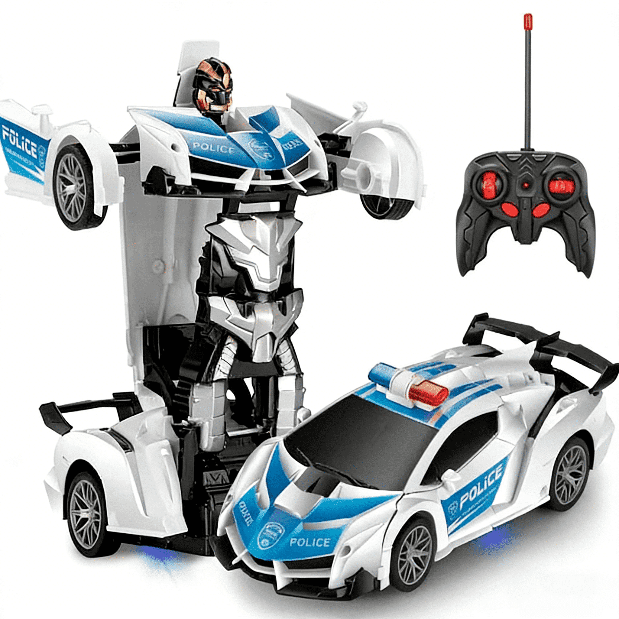 Unbranded Remote Control Robot Car, 2-in-1 Transformable Racing Vehicle with 360 Degree Rotation, Stem Educational Toy Gift for Boys