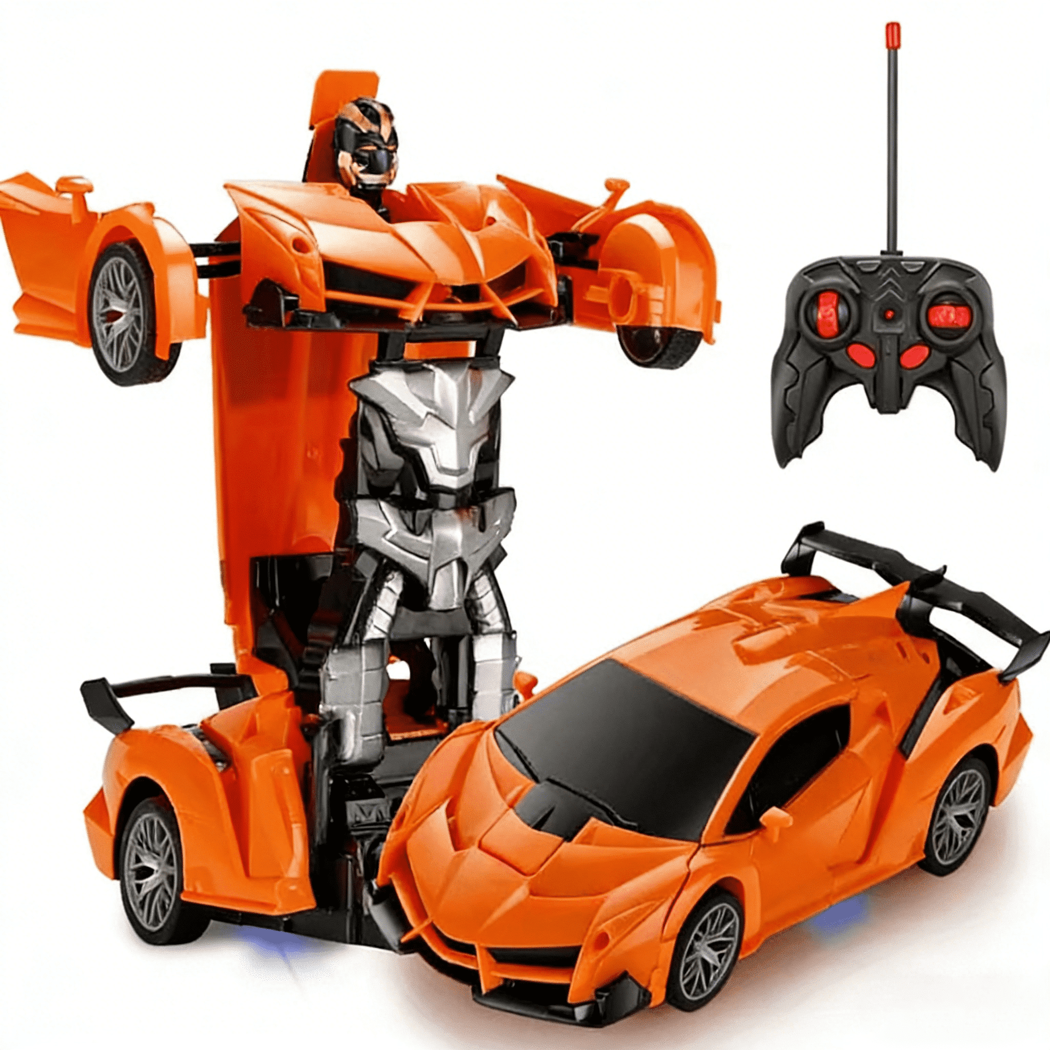 Unbranded Remote Control Robot Car, 2-in-1 Transformable Racing Vehicle with 360 Degree Rotation, Stem Educational Toy Gift for Boys