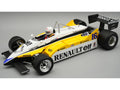 Renault RE30B #16 Winner F1 "French GP" (1982) "Mythos Series" with Driver Figure and Display Case 1/18 Model Car by Tecnomodel