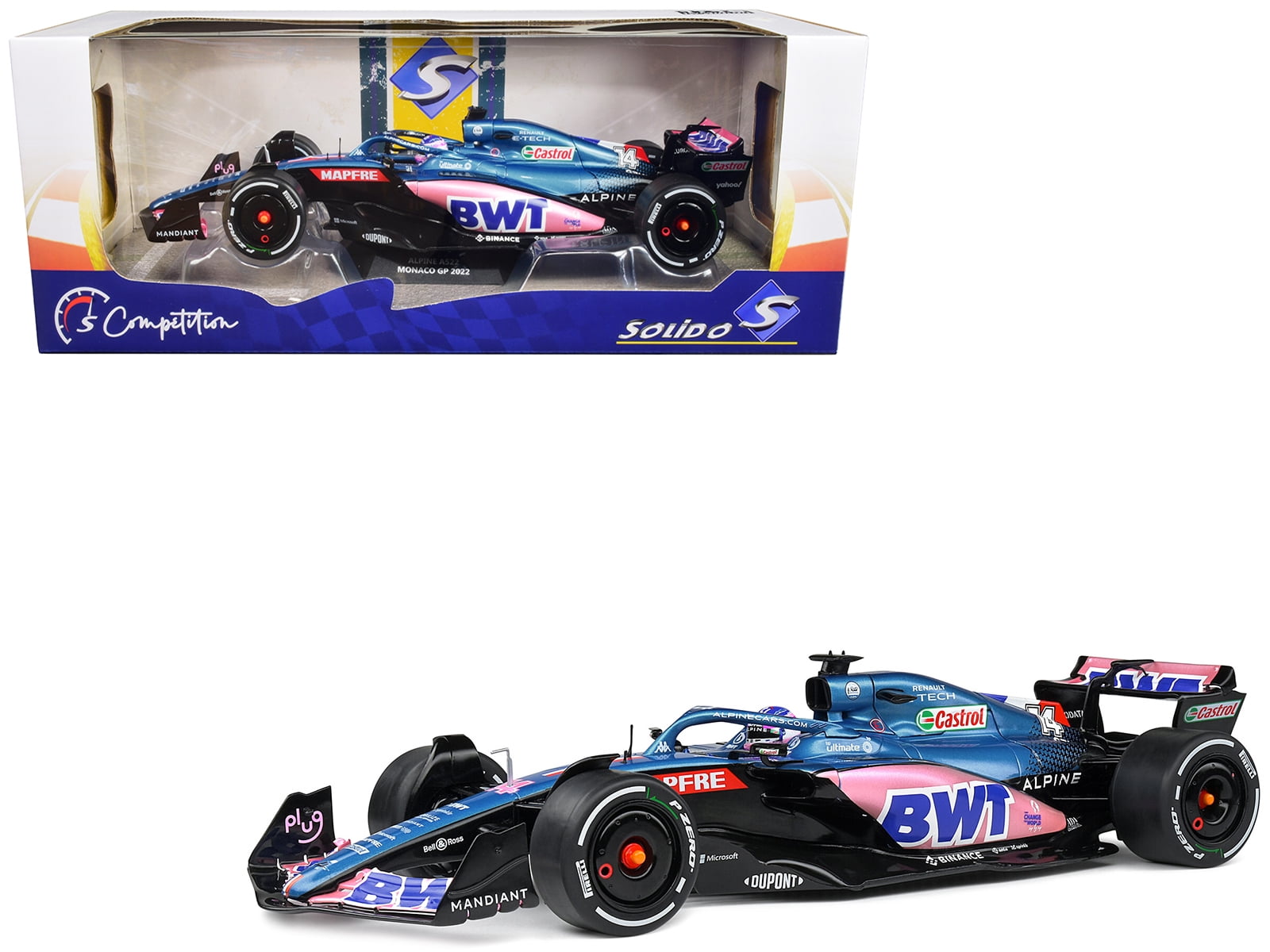 SOLIDO 1/18 - ALPINE A522 - Monaco GP 2022 (F. Alonso)