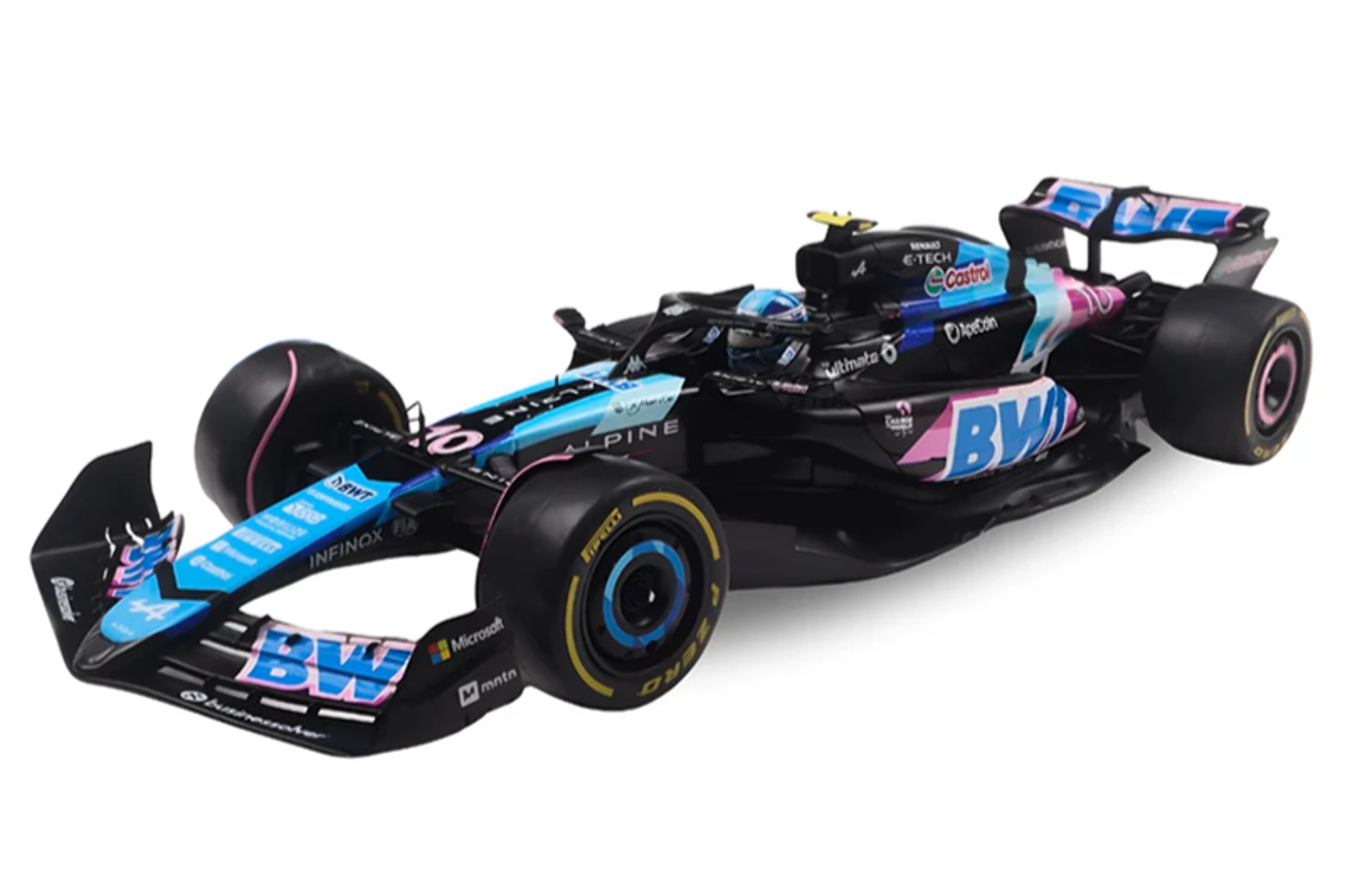 Alpine A524 #10 Pierre Gasly "BWT" Formula One F1 Monaco GP (2024) "Competition" Series 1/18 Diecast Model Car by Solido