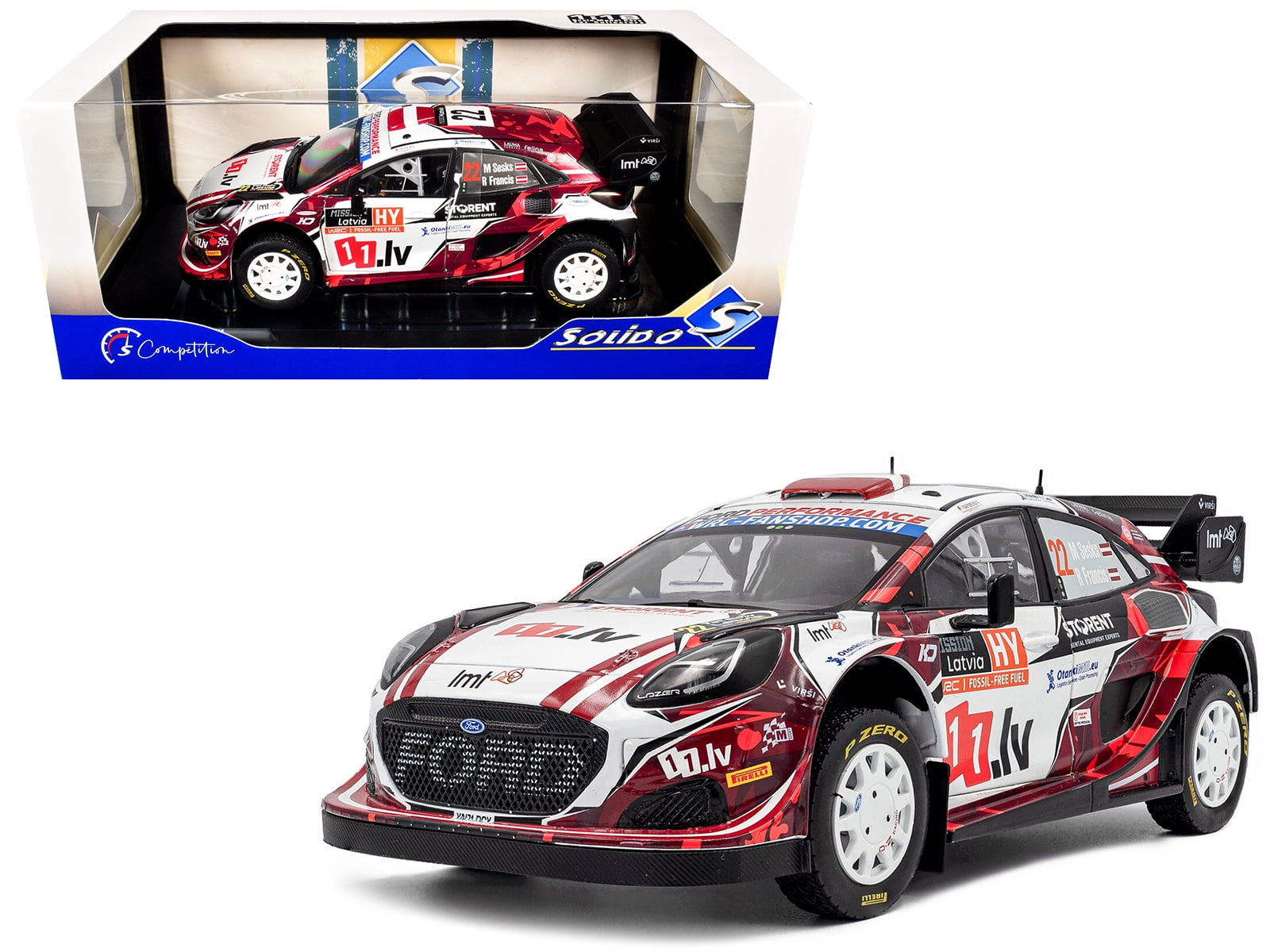SOLIDO 1/18 - FORD Puma Rally1 Hybrid - Rallye Latvia 2024