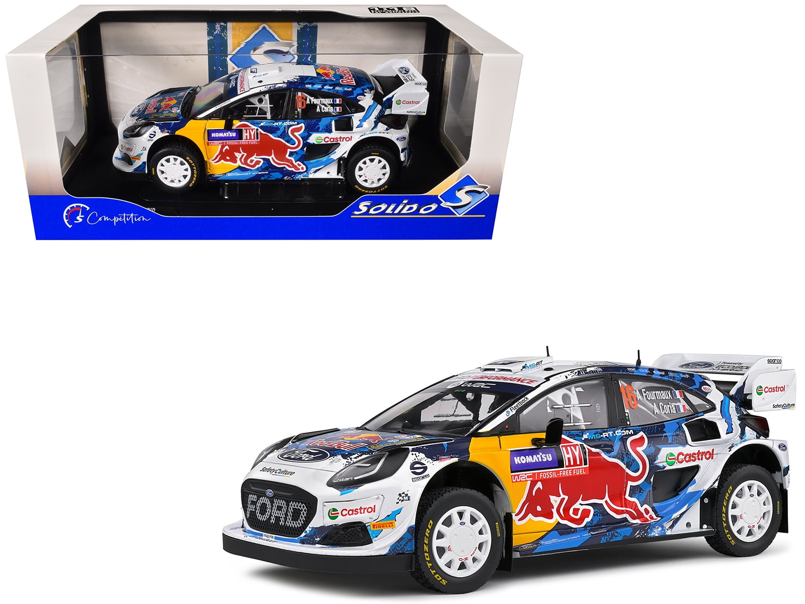 Ford Puma Rally1 Hybrid #16 3rd Place "Rally Sweden" (2024) "Competition" Series 1/18 Diecast Model Car by Solido