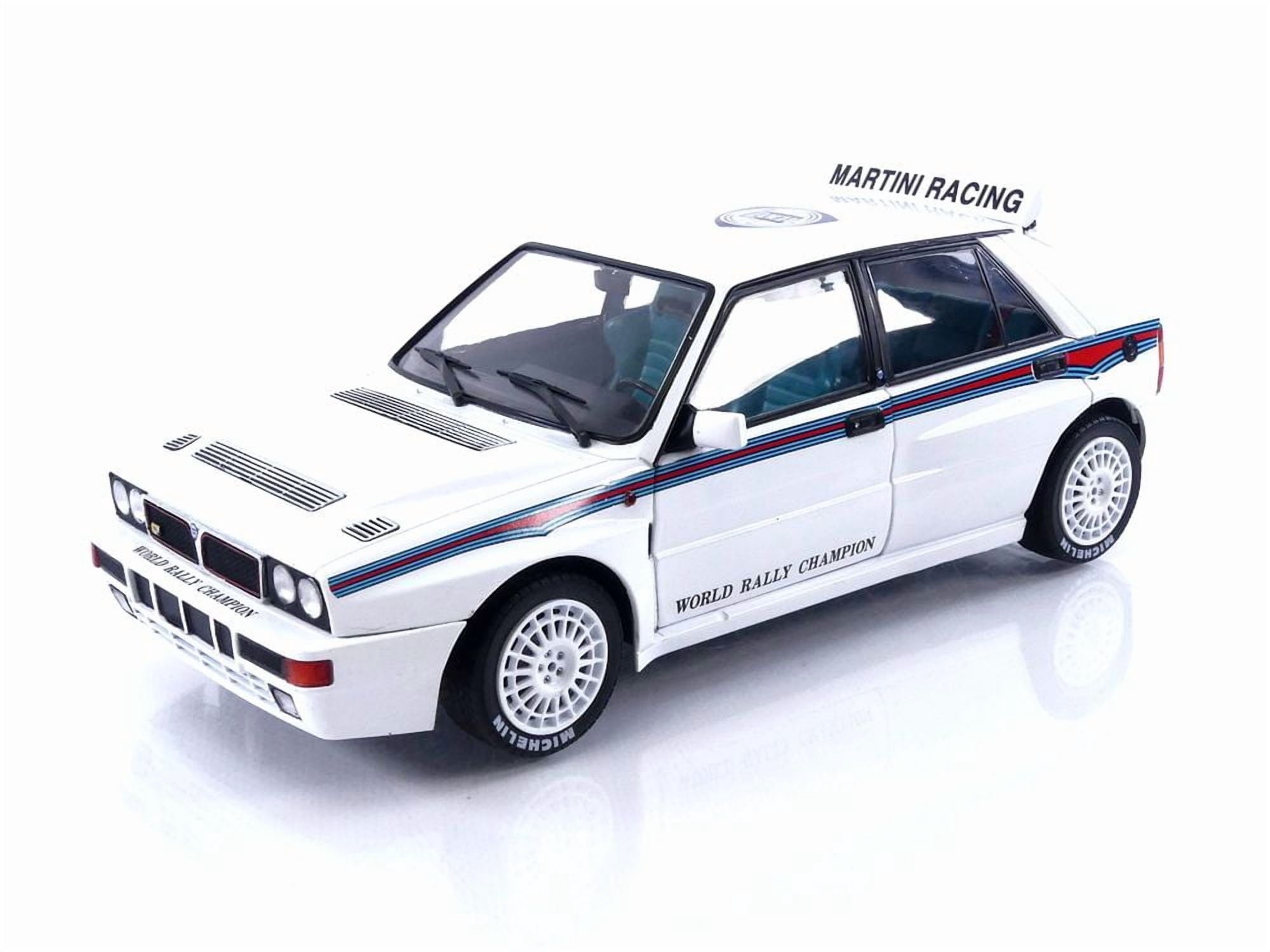 1992 Lancia Delta HF Integrale Evo 1 Martini 6 White w/Blue & Red "World Rally Champion" 1/18 Diecast Model Car by Solido
