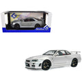 1999 Nissan Skyline GT-R (R34) Z-Tune RHD (Right Hand Drive) Silver Metallic 1/18 Diecast Model Car by Solido