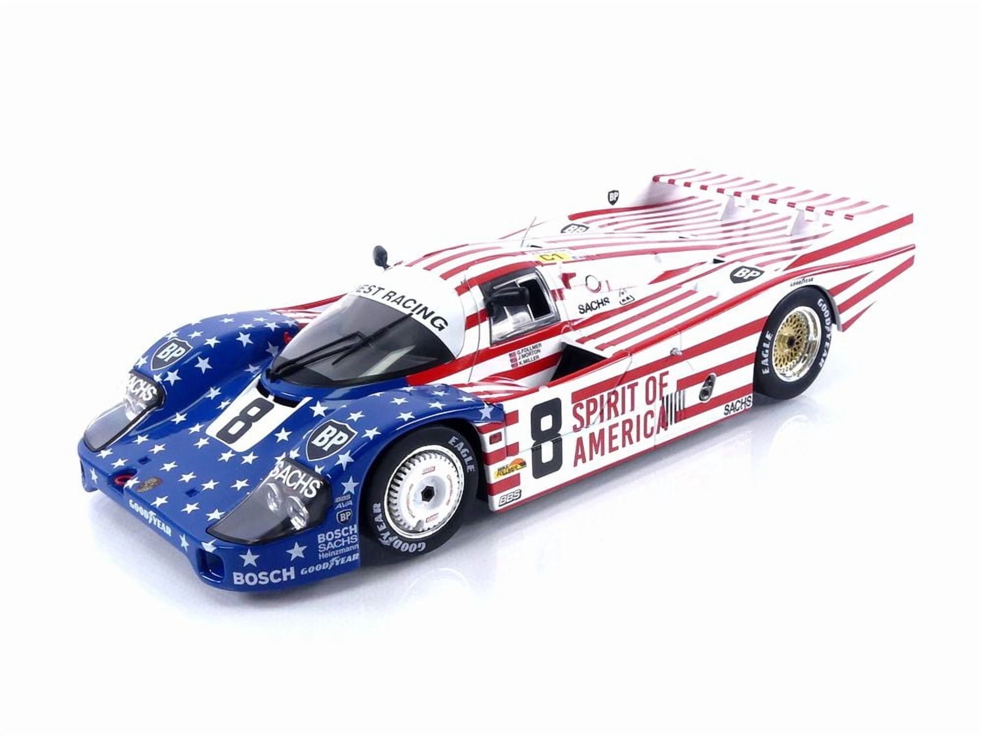 Porsche 956LH RHD #8 Follmer - Morton - Miller "Spirit of America" 24H of Le Mans (1986) Competition 1/18 Diecast Car by Solido