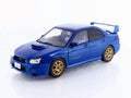 2003 Subaru Impreza WRX STI RHD (Right Hand Drive) Sonic Blue Metallic with Gold Wheels 1/18 Diecast Model Car by Solido